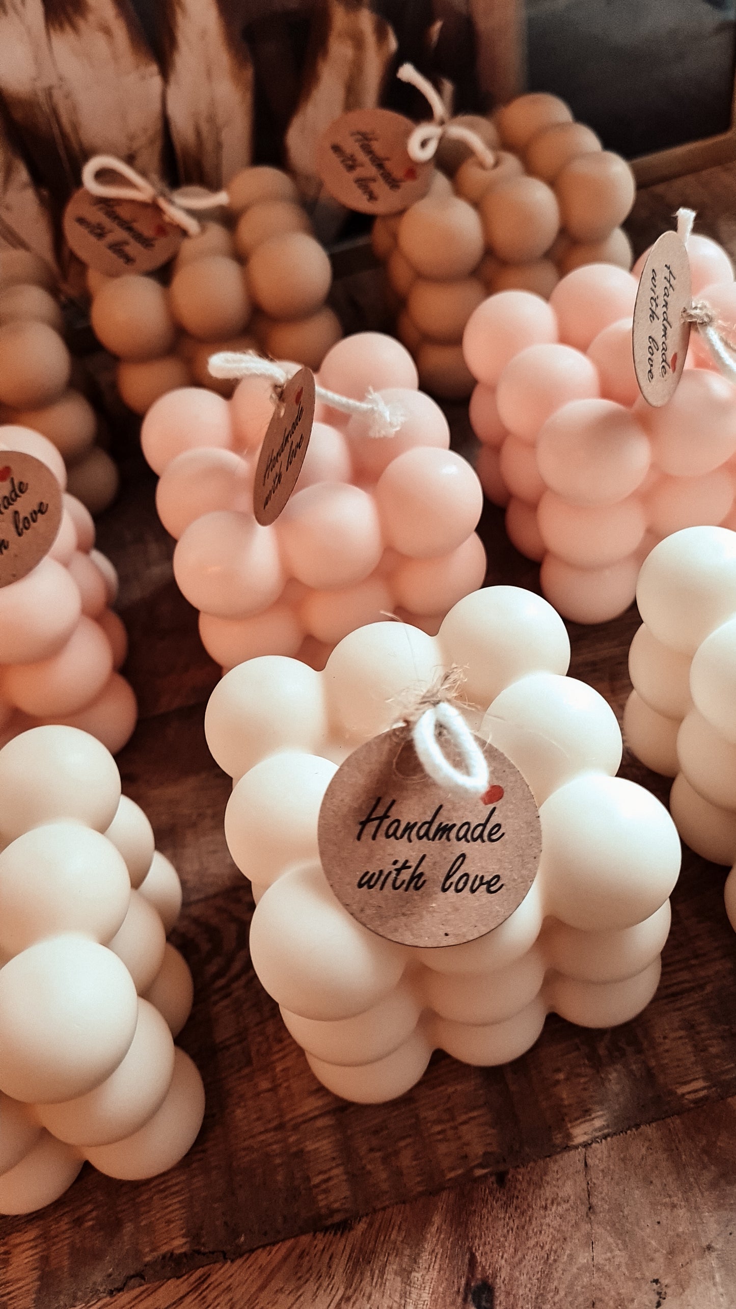 Bubbel geurkaarsen - 100% natuurlijk (tijdelijk niet beschikbaar)