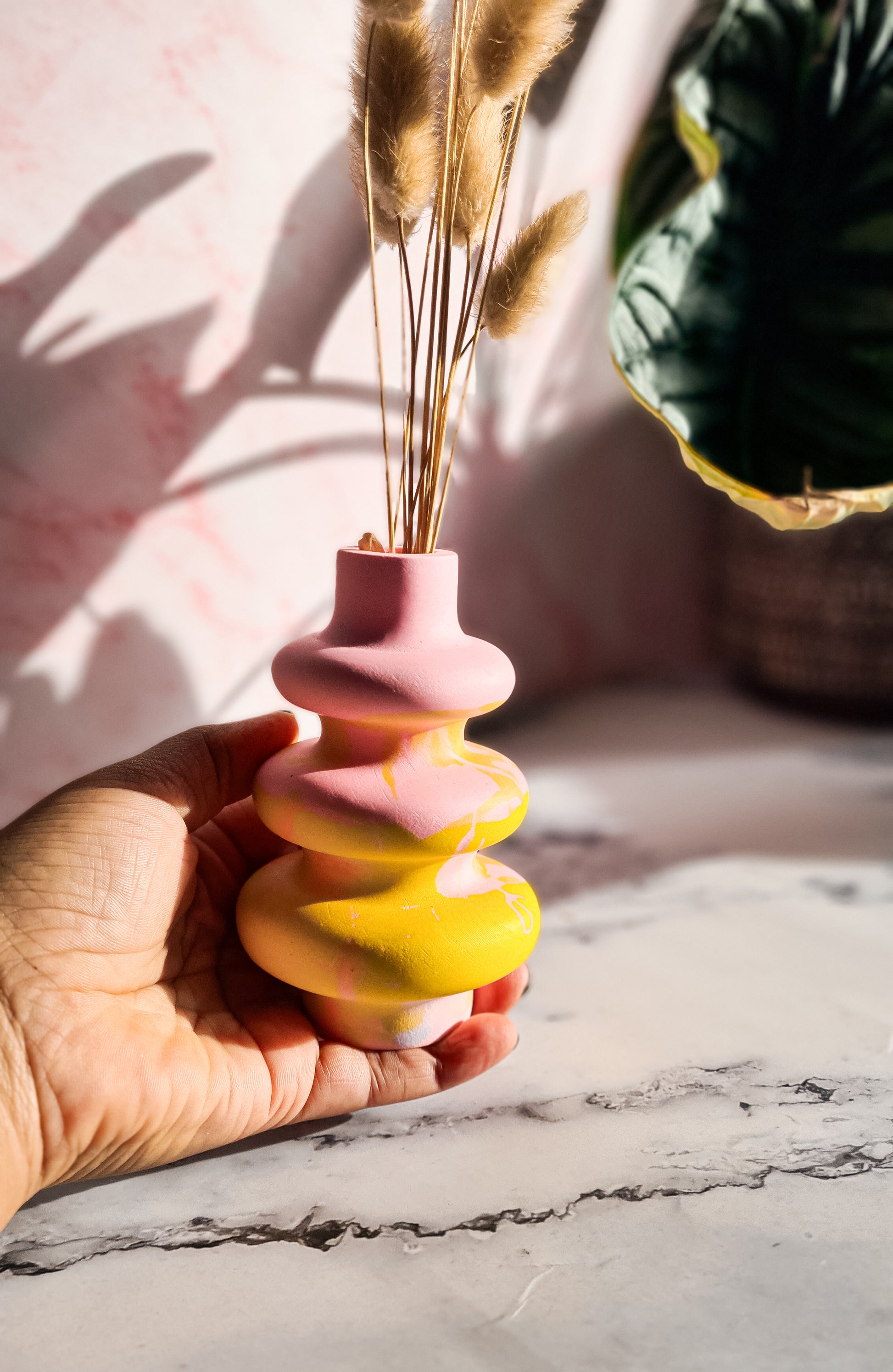 klein bubbel vaasje voor droogbloemen