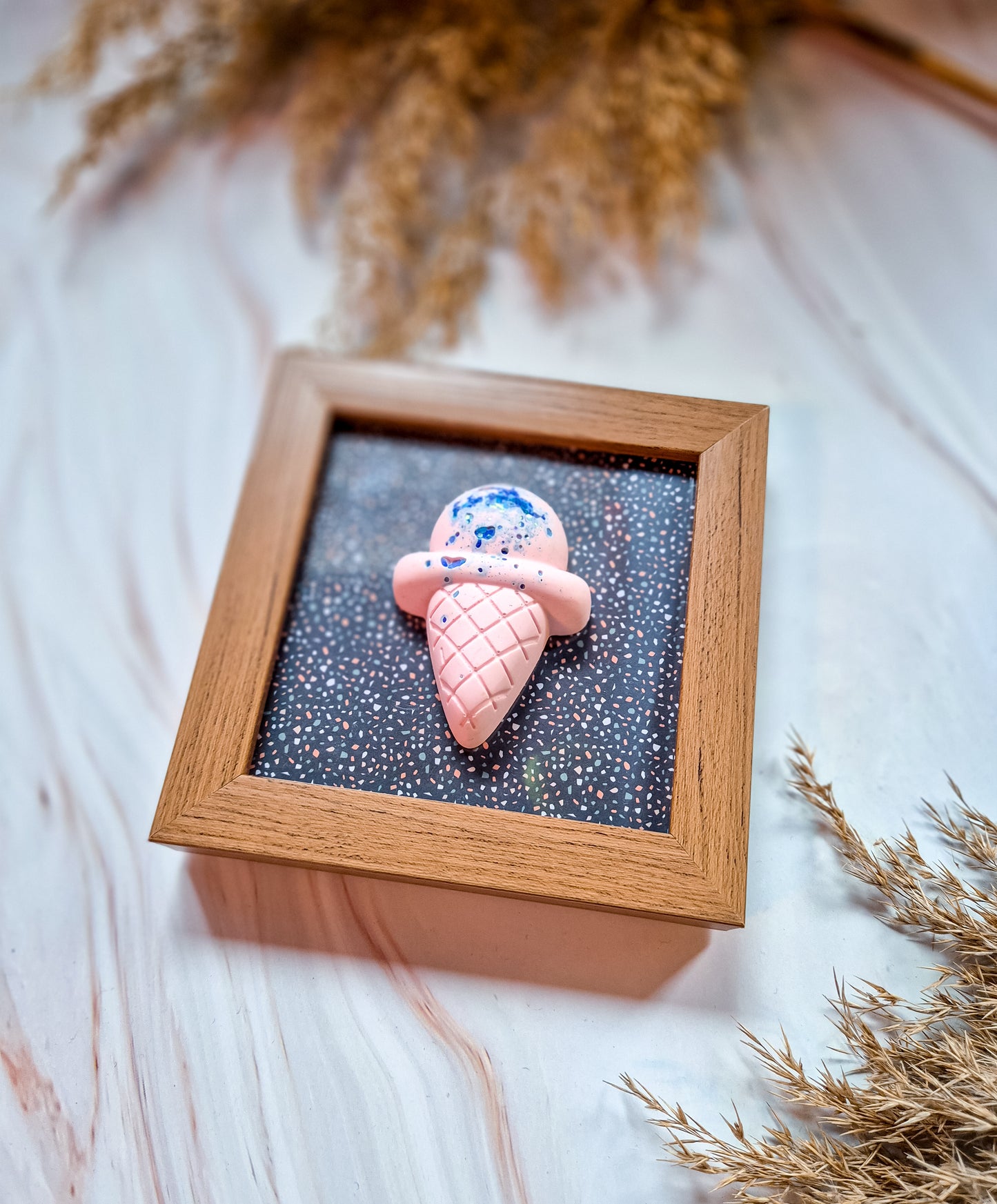 Happy Frame - Pink Glitter