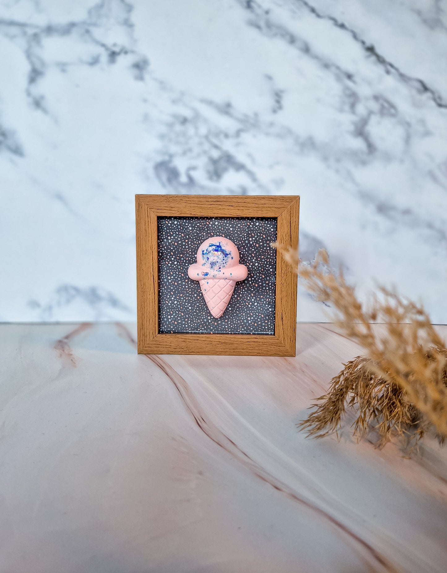 Happy Frame - Pink Glitter