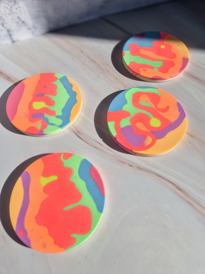 Colorsplash coasters - set van 4